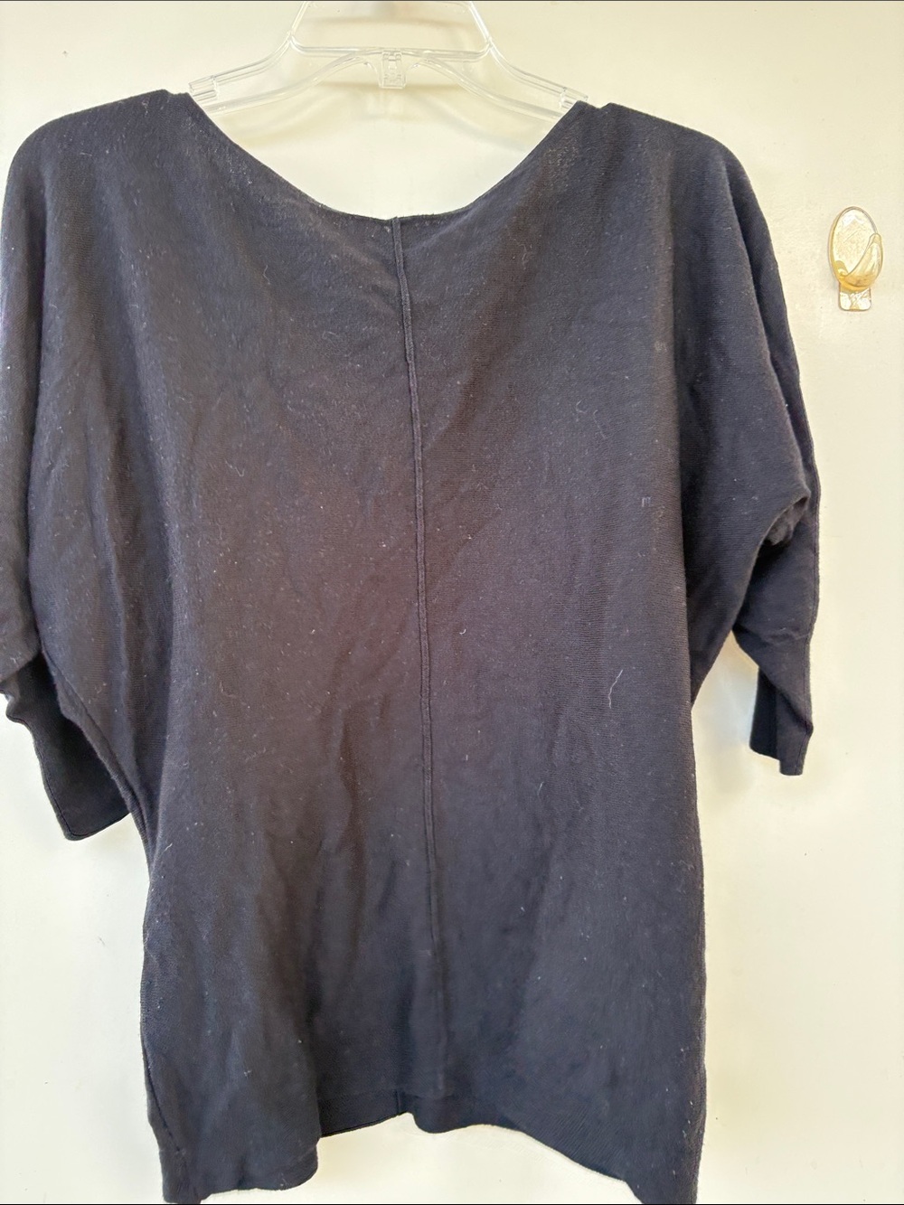 Etcetera Black Boatneck Short-Sleeve Sweatshirt